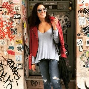 Zara Faux Leather Moto Biker Jacket